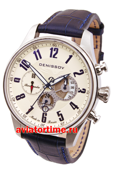 ДЕНИСОВ Барракуда 31681.1026.W.B24 мужские наручные часы полет ...