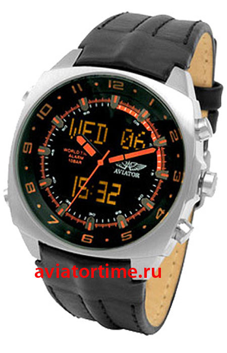 Российские кварцевые часы Полет Авиатор AVW2441G53 мужские наручные ...