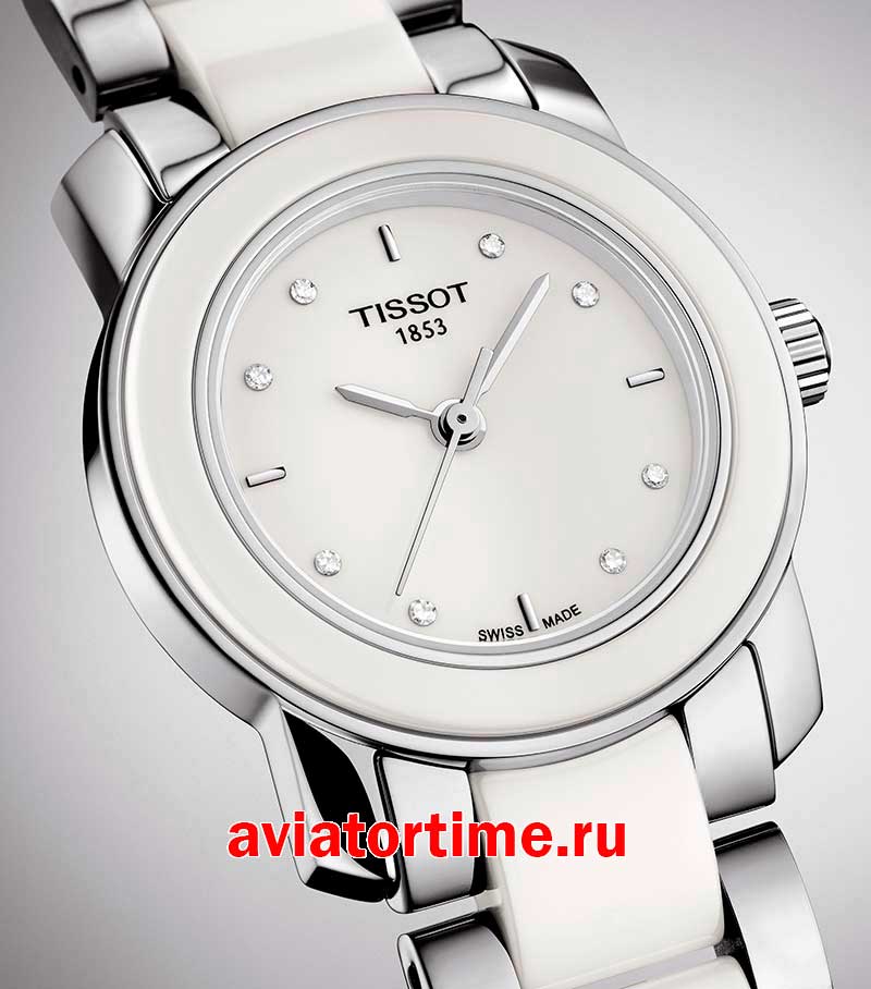Tissot T064.210.22.016.00 T-LADY CERA. Швейцарские наручные женские часы.