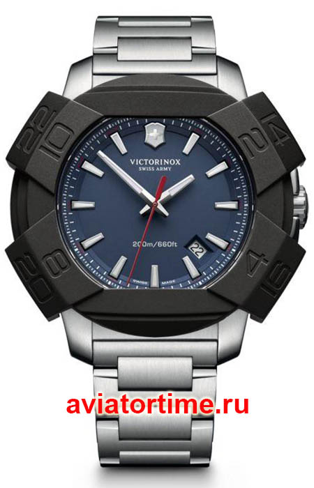 Мужские швейцарские часы Victorinox 241724.1 I.N.O.X. с бампером