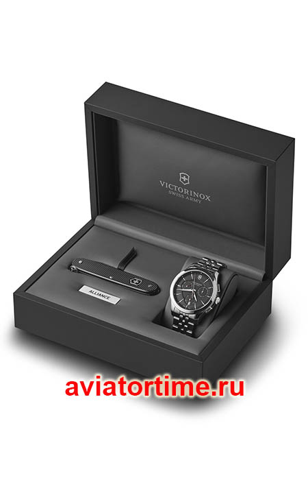 Мужские швейцарские часы Victorinox 241745.1 Alliance Chronograph в коробке