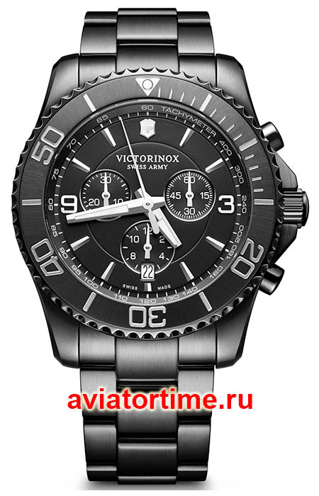 Мужские швейцарские часы Victorinox 241797 Maverick Chrono Black Edition